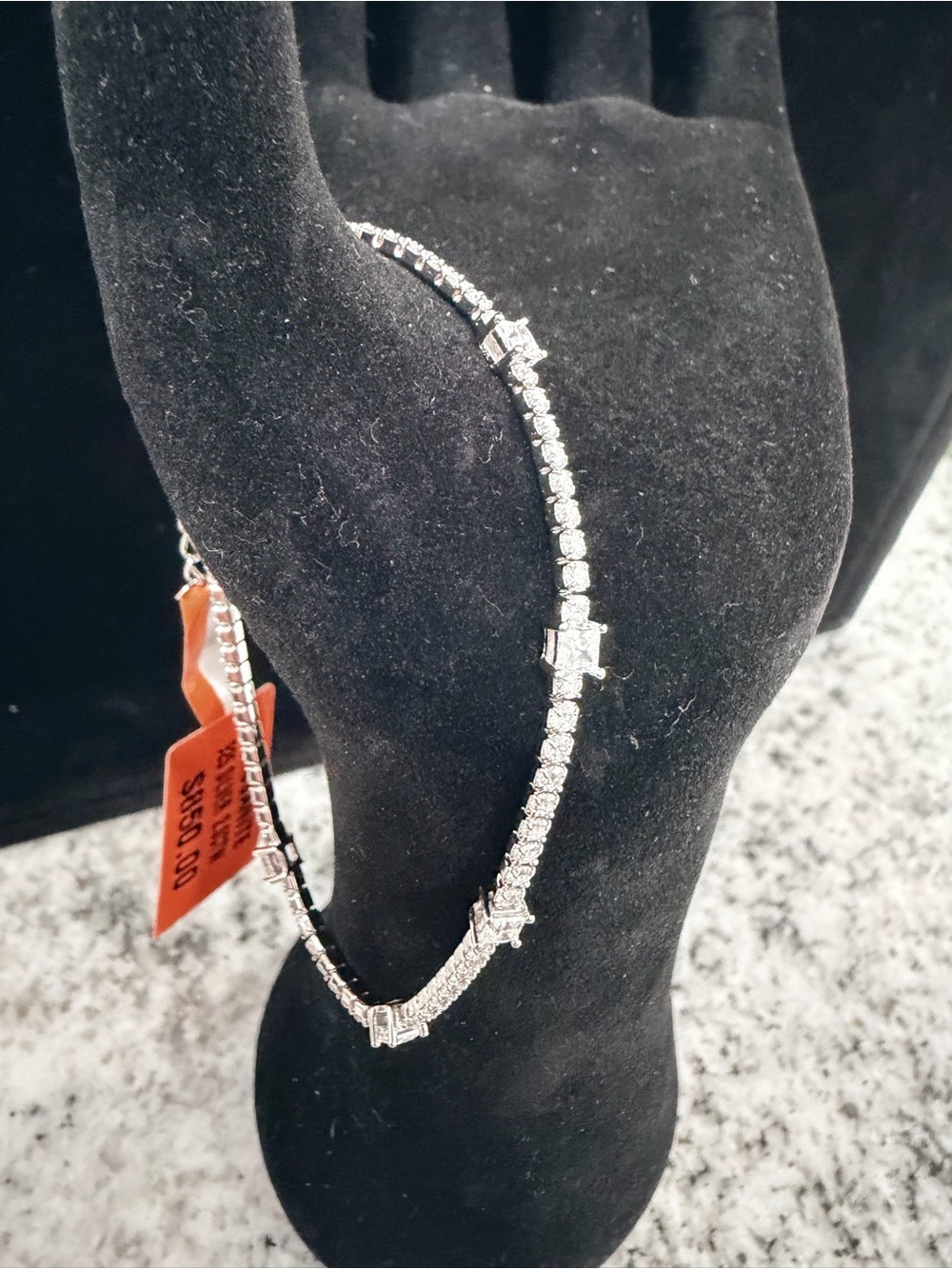 $850 Retail 2.0 Carat Moissanite Tennis Bracelet in 925 Sterling Silver